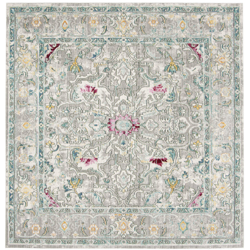 Kashief Performance Oriental Rug, Square 6'7"