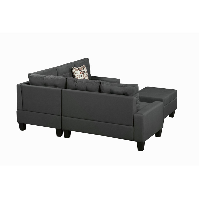 Canapé modulaire 6 pièces rembourré, Gris
