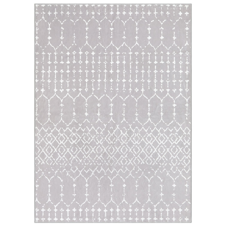 Keyniah Moroccan Machine Washable Area Rugs with Non-Slip Backing for Dining Room Office Entryway