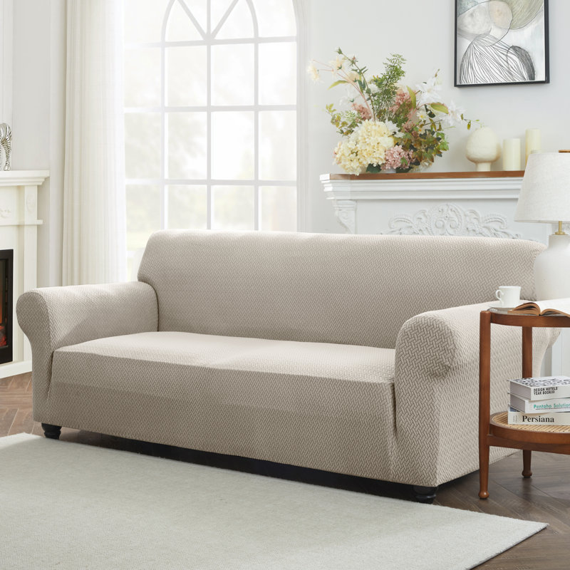 LUXURY NEW SPANDEX WATERPROOF SOFA COVER 3 SEATER, Beige