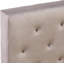 Ensemble de lit très grand 3 pièces - Lit plateforme capitonné - Tête de lit tapissier en velours taupe brun et table de chevet à finition jacobine-2109871681-2109871682