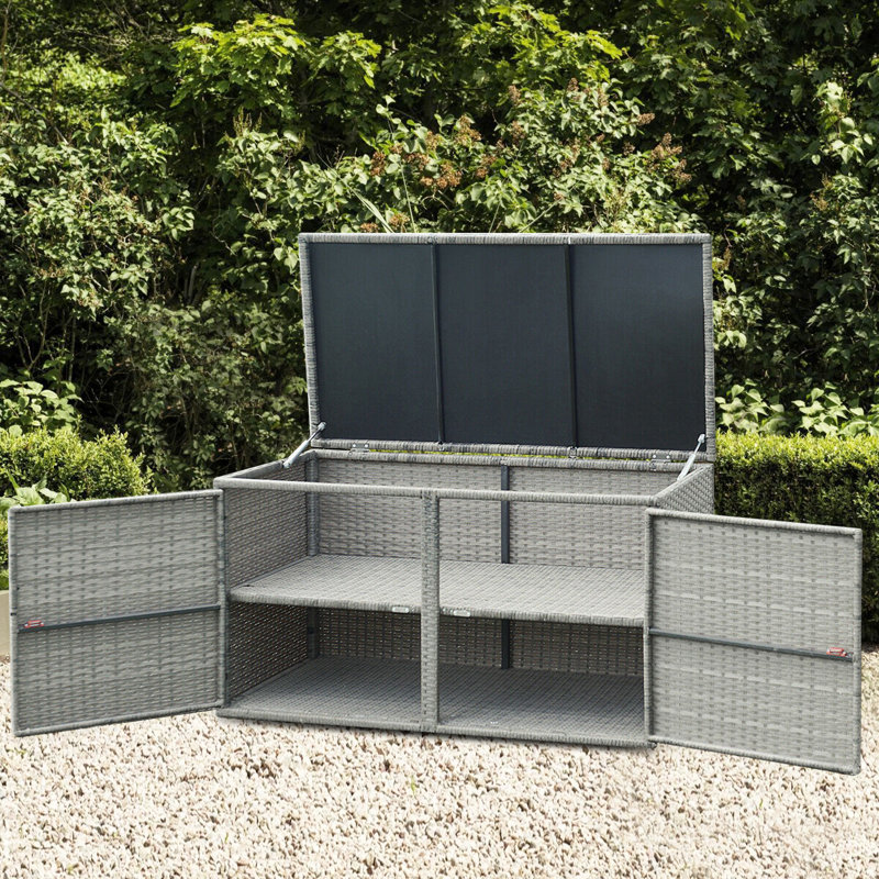 Calorful 23.5'' W 88 Gallons Water Resistant Storage Bench in Gray