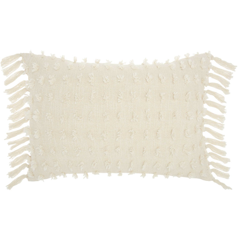 Coussin Tassel, Crème, H 5 po x l 20 po x P 20 po
