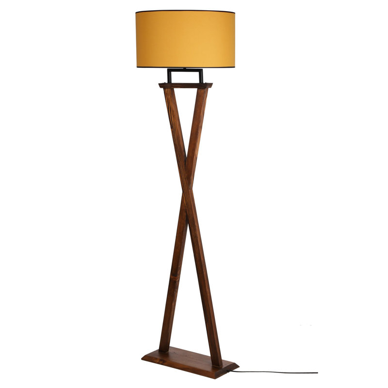 Lampe sur pied 66 "Edward, Moutarde