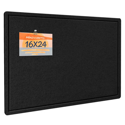 Babillard magnétique en feutre pour mur mural 24 po x 15 po MAGICUBETIC