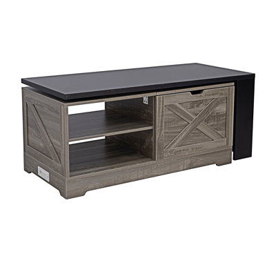 Farmhouse Lift Top Wood Coffee Table With Doors