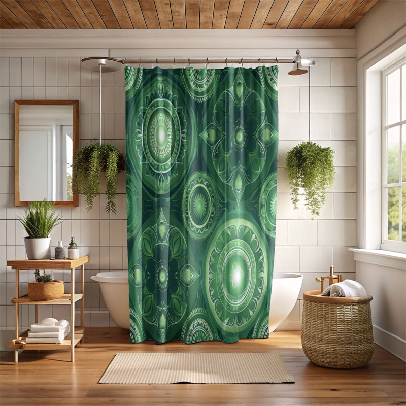 Bohemian Elements - Rideau de douche Premium, H 74 po x l 71 po