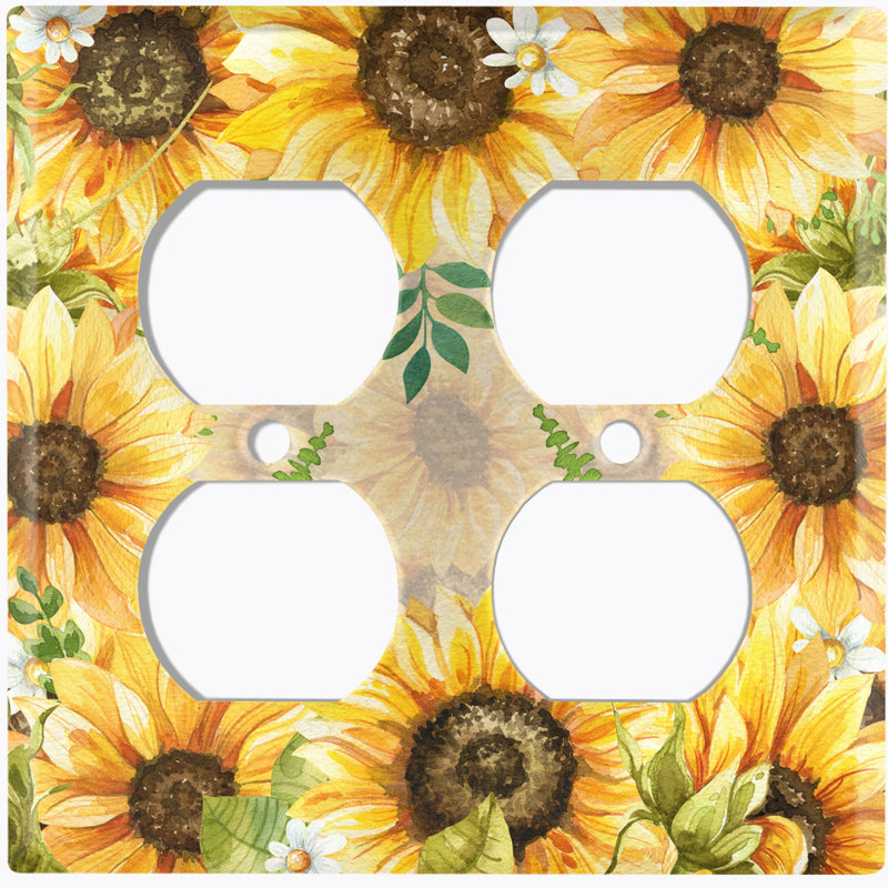 Patterned 2 - Gang Toggle Light Switch Standard Wall Plate