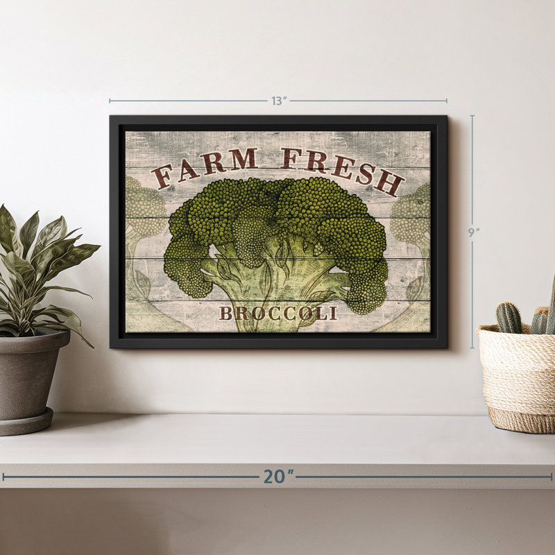 «Fresh Broccoli Wall Art», H 9 po x l 13 po