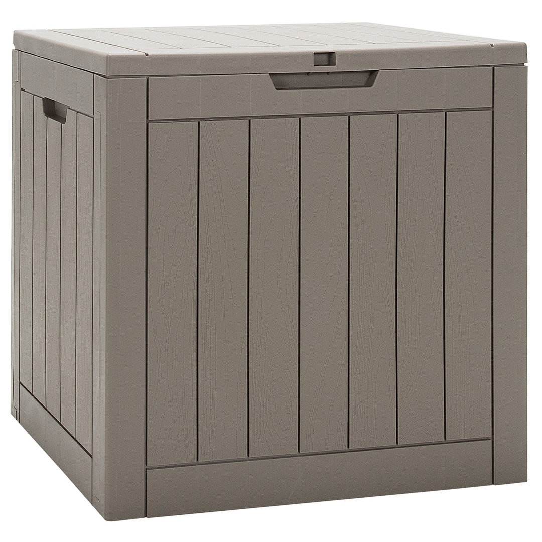 Ebern Designs 56cm W 110L Water Resistant Plastic Lockable Deck Box