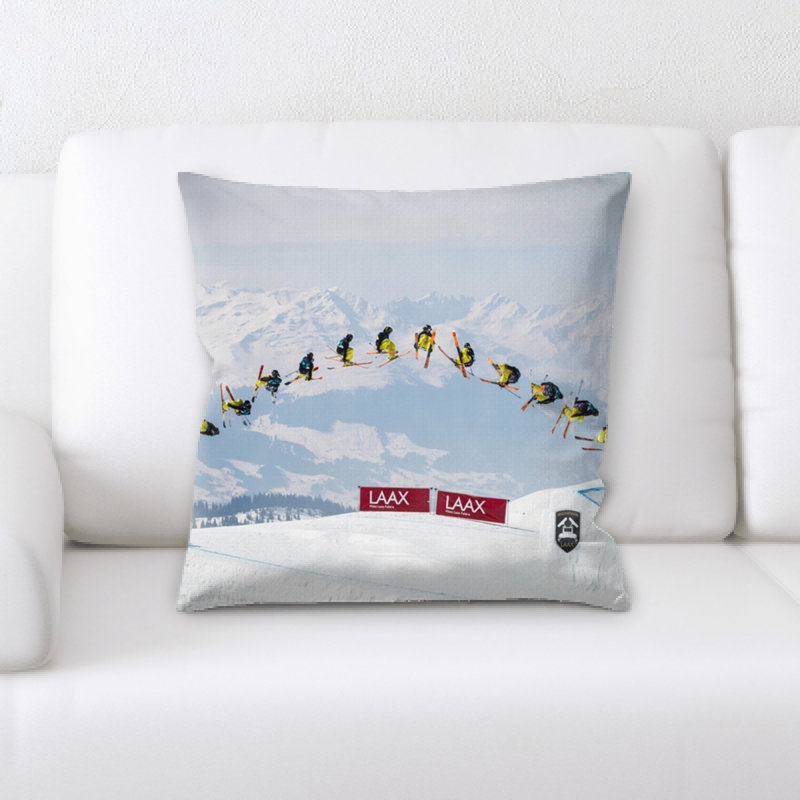 Ski Microsuede Reversible Throw Pillow