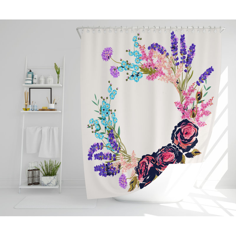 Yue Polyester Shower Curtain, 168cm H x 168cm W