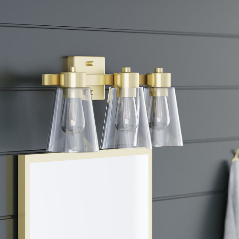 Éclairage pour meuble-lavabo Fairendale, Clair, Doré