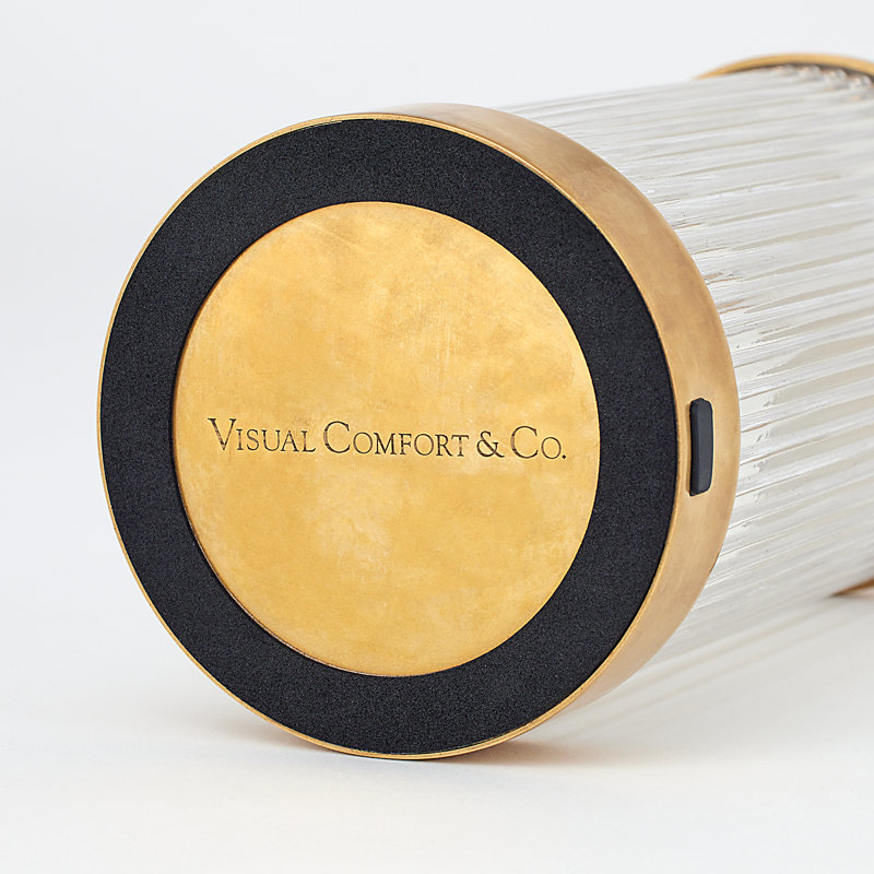 Tawa Accent Rechargeable Table Lamp, Natural Brass