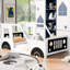 Classic Car-Shaped Platform Bed with Wheels-115901116-115901117