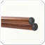 Ensemble de 2 tabourets de bar rembourrés avec structure en métal, finition noyer, pratique, durable et compact