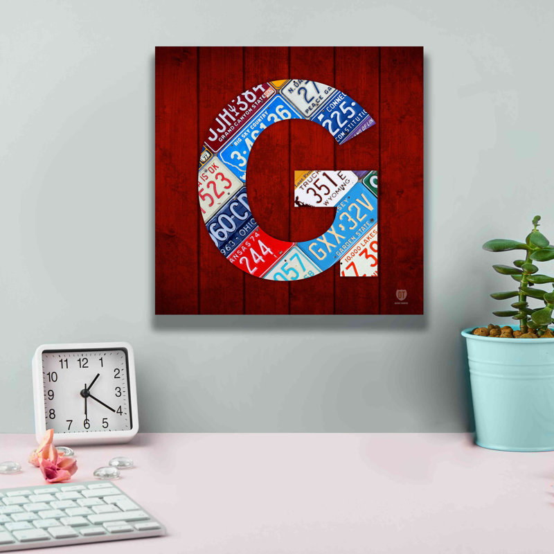 «G» par Design Turnpike, estampe numérique sur toile, 12 po x 12 po, H 12 po x l 12 po x P 0,75 po