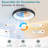 20-Inch Smart Black LED Ceiling Fan Light, Dimmable & Adjustable Color Temperature, App & Remote Control