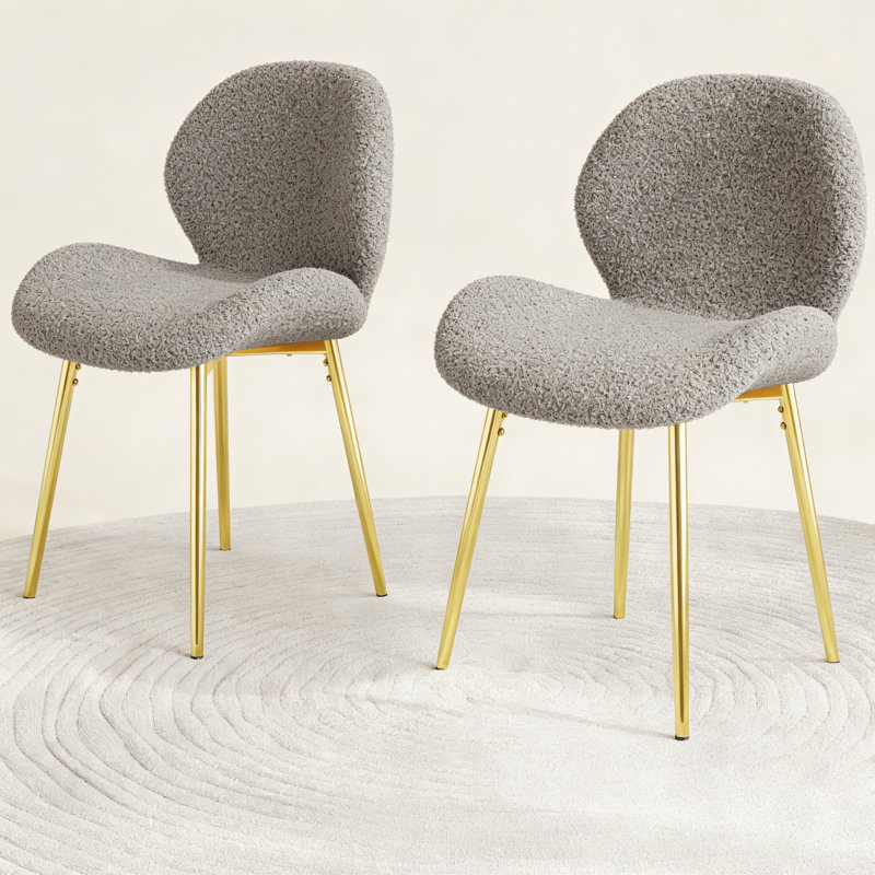 Upholstered Dining Chairs Set of 2, Gray