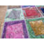Tapis de zone en laine rouge/rose/bleu 4 pi 6 po x 6 pi 9 po one-of-kind-noué la main Hurst