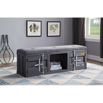Banc de rangement en bronze industriel