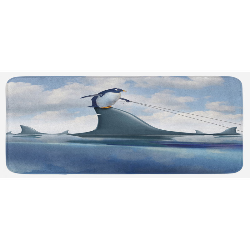 Tapis de cuisine en forme de pingouin et de requin pour la direction de la peur