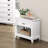 Sely Nightstand, 1 Drawer W Open Cubby, White Wood, Ring Handle-114018877