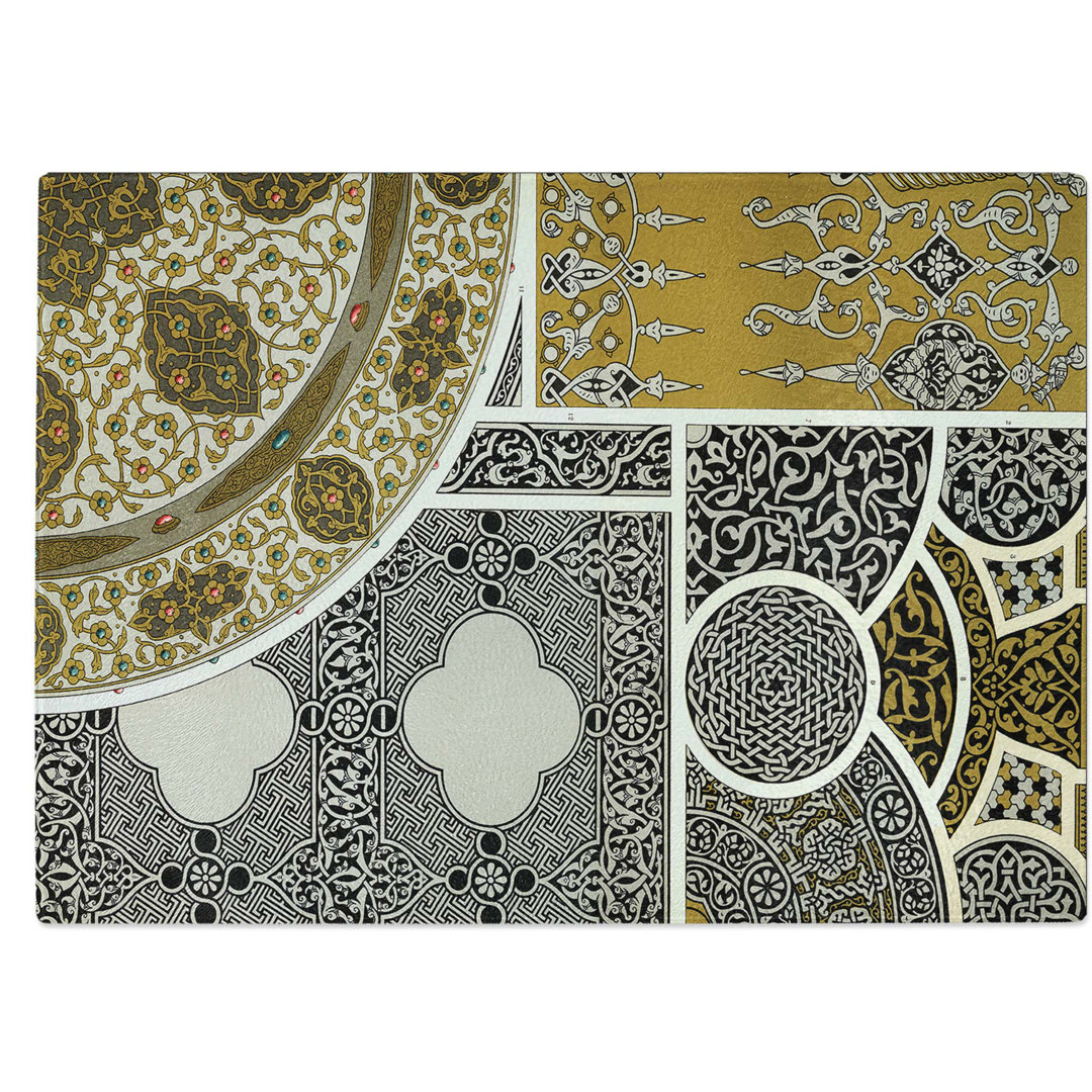 Tempered Glass Beautiful Persian Chopping Board