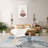 Jasmine Modern Plant Leaf Design Washable and Foldable Area Rugs Yellow Blue Ivory for Living Room Bedroom-82204346
