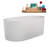 59" Streamline Soaking Freestanding Tub and Tray With Internal Drain-101637767
