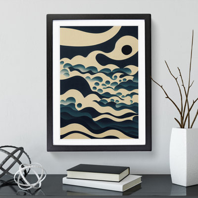 XV1022-3064X Ocean Wave Modern Art No.6 Abstract - Single Picture Frame Print