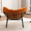 Chaise d'appoint berçante rembourrée Chenille-1979175380