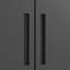 Armoire de rangement en métal 72 po H, armoire verrouillable en acier à outils noir avec portes et 4 tablettes, grands classeurs pour systèmes de rangement de garage