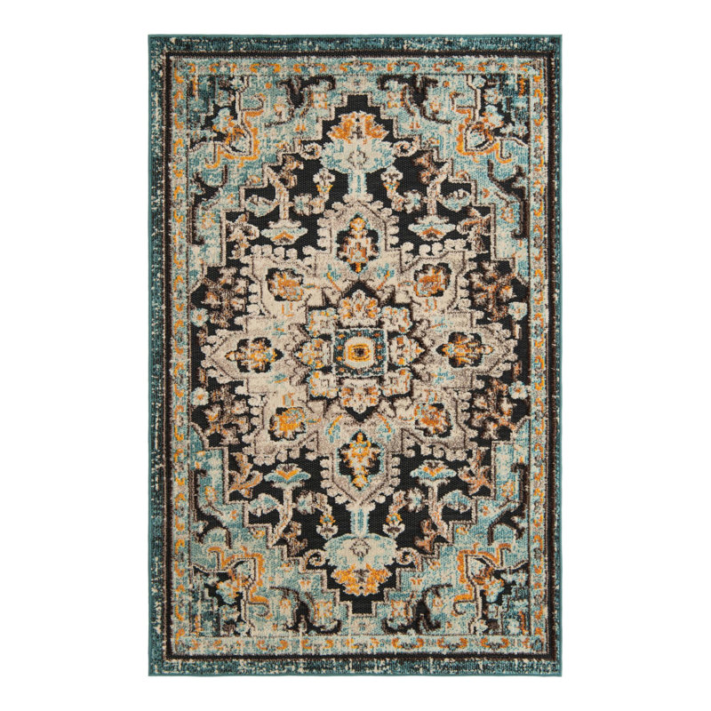 Wrought Studio Sidi Marelda Indoor/Outdoor Area Rug, Rectangle 4 pi 1 po x 6 pi 1 po