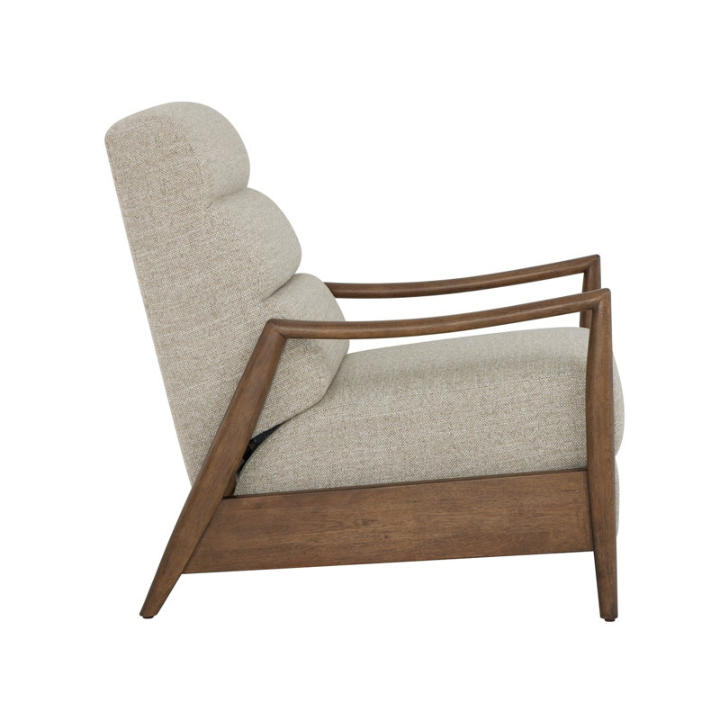 Universal Upholstery Upholstered Chair, Beige Polyester/Medium Wood