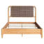 Woven Faux Leather Bed Queen