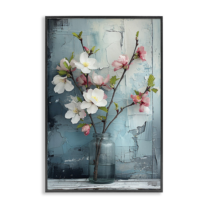 Vase Magnolia patiné noir, estampe numérique par Roozbeh Bahramali