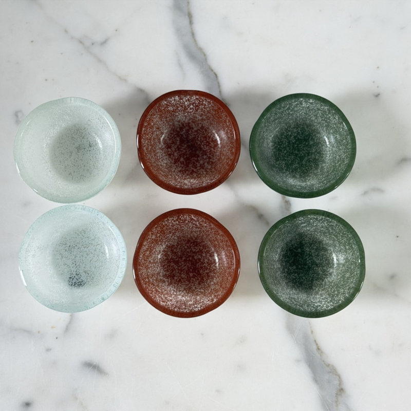 Glass Pinch Pots, Christmas