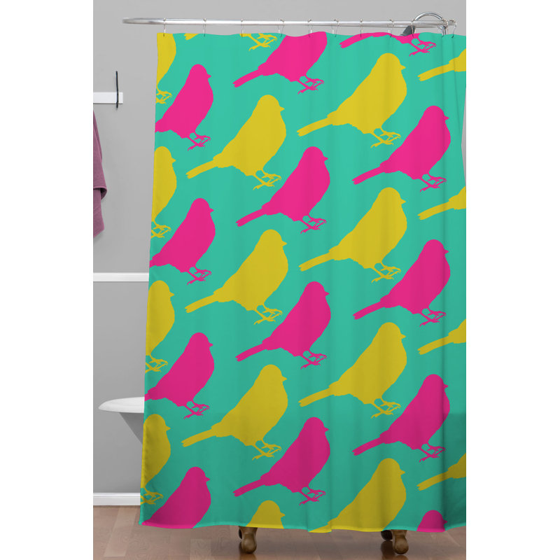 Rideau de douche simple allyson johnson oiseaux