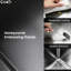 Évier de cuisine 30 po x 22 po en acier inoxydable noir - fait à la main avec un poste de travail fonctionnel noir moderne, Space Advantage
