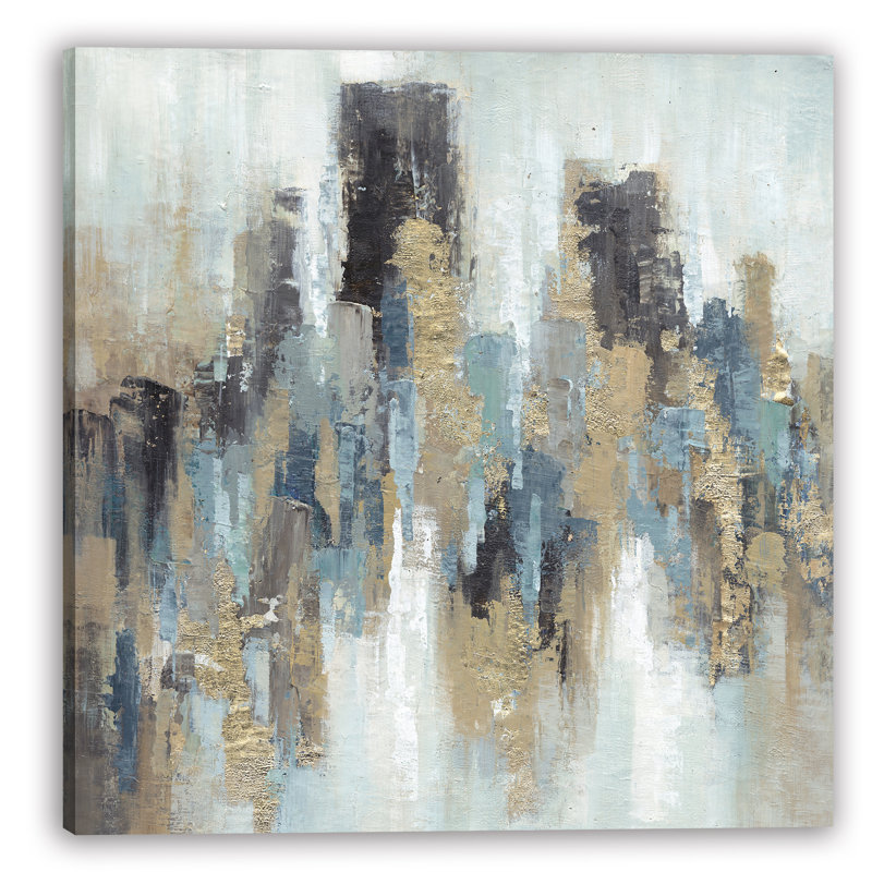 Art moderne moderne - peinture sur toile tendue, H 12 po x l 12 po x P 1,5 po