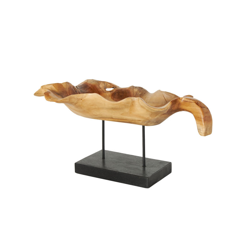 Sculpture marbrée en bois de teck Margarette