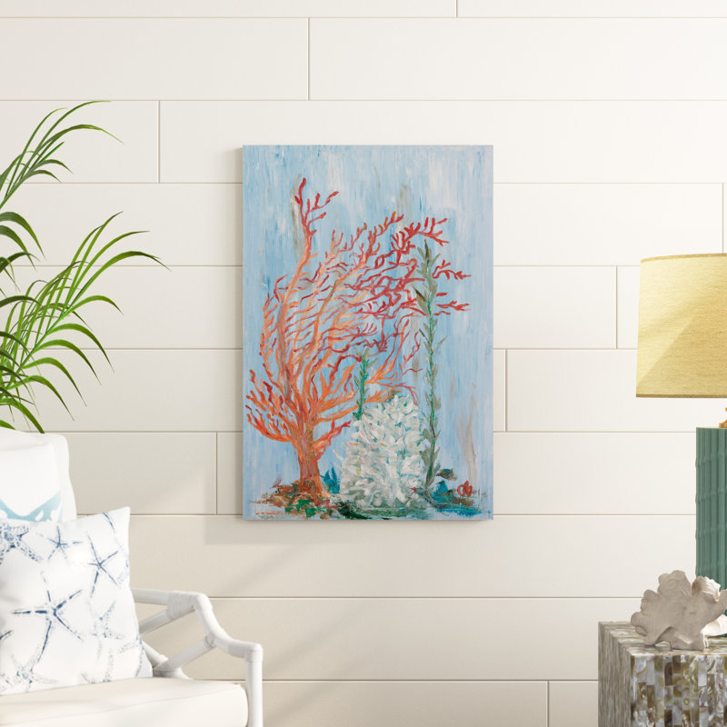 Painterly Coral I, H 36 po x l 24 po