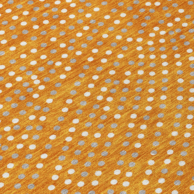 Orange 2'3" x 7'6" Washable Synthetic Runner Rug