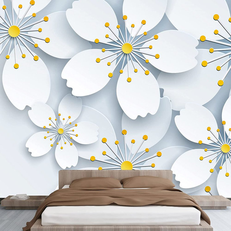 Murale fleurs de lys, L 66 po x l 96 po