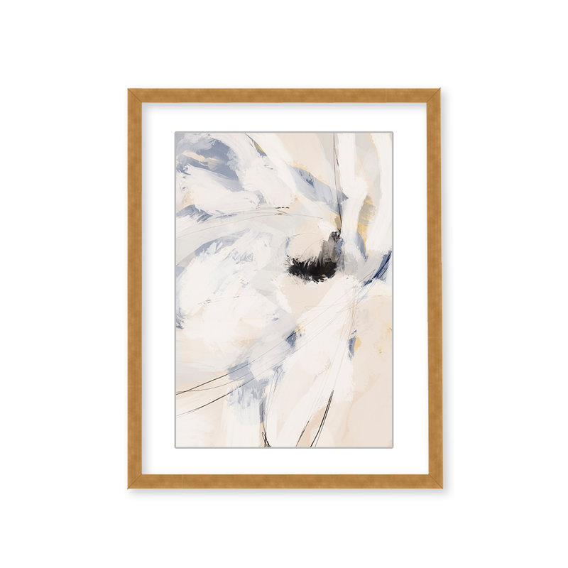 Nature Inspired Nomadic Blossom by Gypsea Village, 20" H x 16" W x 1.125" D, Framed Matted Print, Gold
