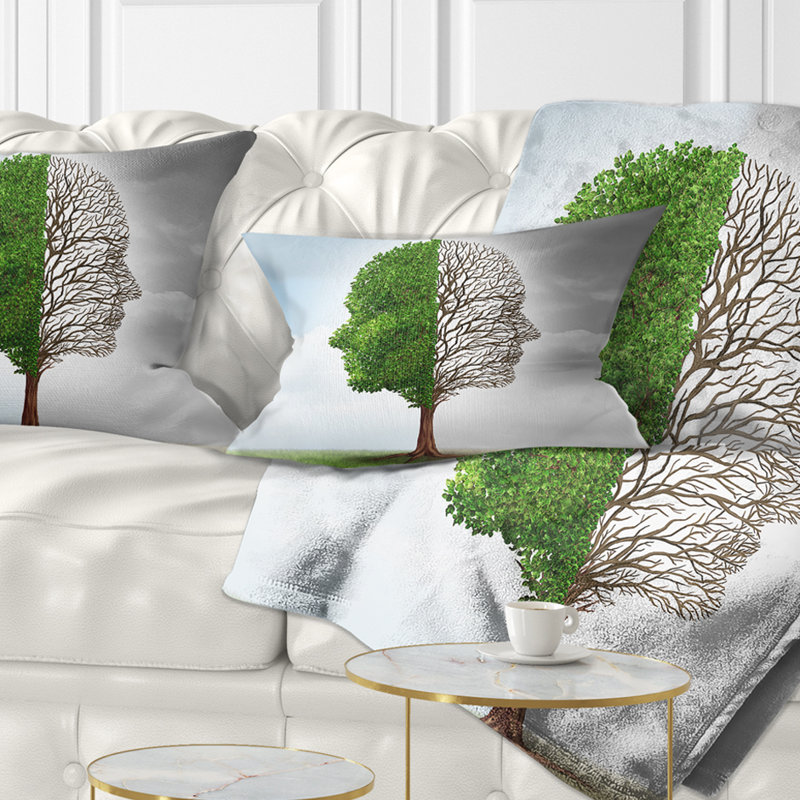Human Emotion - Abstract Printed Throw Pillow