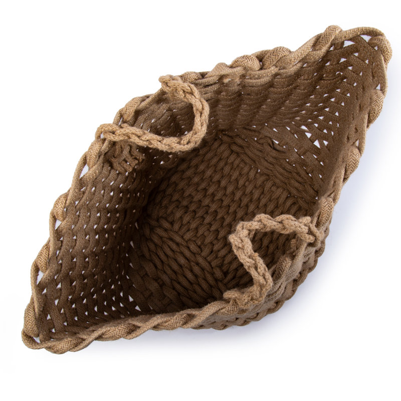 Panier à mèche tressé en jute tressé, H 18,5 po x l 18 po x P 13,75 po