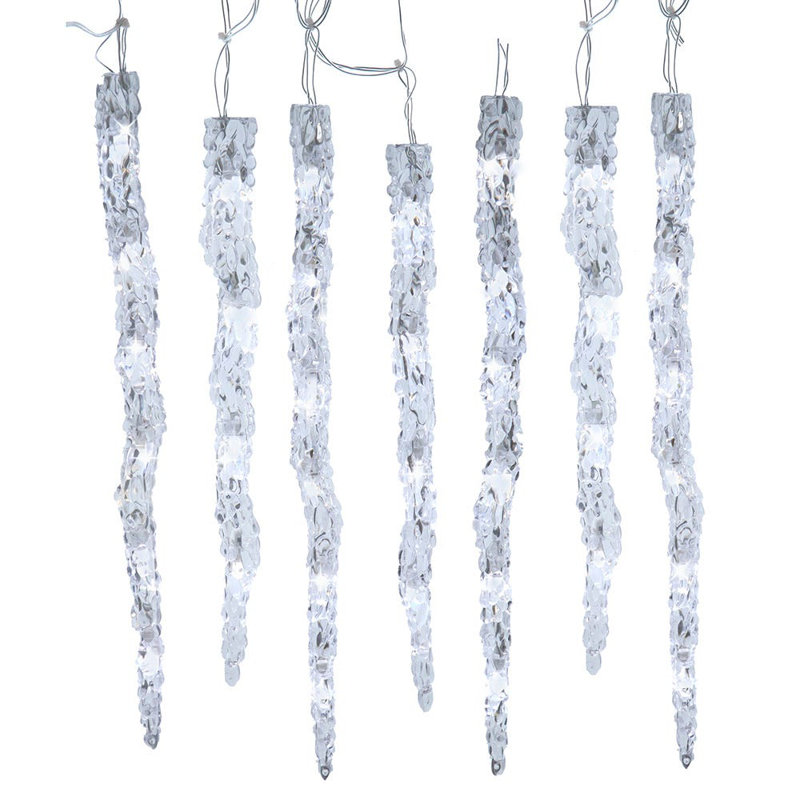 Guirlande de 12 lumières multicolores multicolores et blanc chaud Kurt Adler UL, Blanc