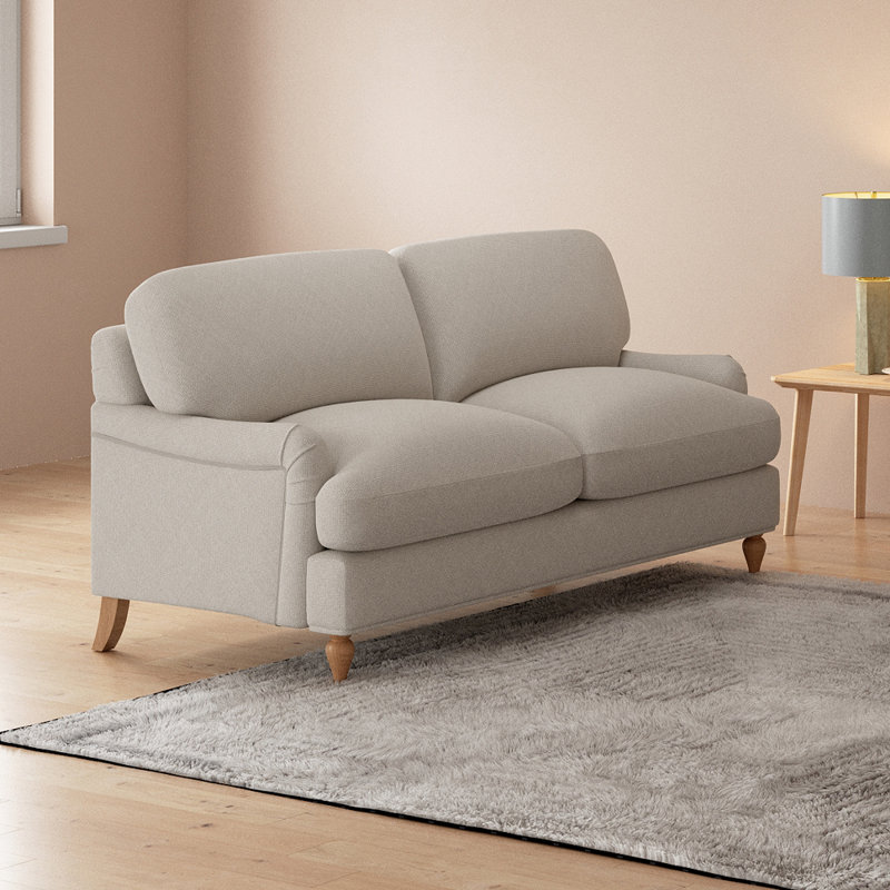 2 Seater Sofa, Beige Linen